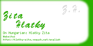 zita hlatky business card